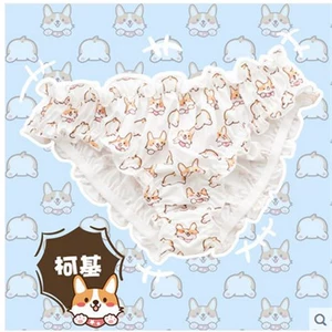 Японское мультипликационное белье девочка молоко шелк Супер милый corgi