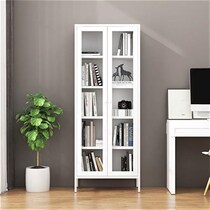 Raffles Bookcase Nordic Iron Storage Cabinet Glass Door Storage Cabinet O Student Floor Standing Bookcase Internet Celebrity Home