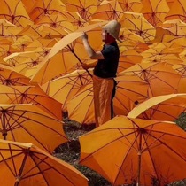 Oilcloth umbrella old-fashioned umbrella prop photography decoration oil-paper umbrella art umbrella bamboo wooden umbrella yellow umbrella cross-border