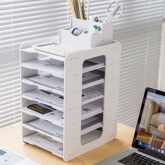 Cornwaz file rack multi-layer information office supplies storage classification office desktop storage box storage box