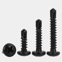 Stainless steel cross screw F dovetail self-tapping 20M4 black drill M4 drill tail self-tapping screw round head 41 head plate