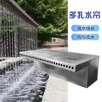 Waterfall landscaping stainless steel water outlet fish pond water landscape outlet courtyard K courtyard artificial water curtain water curtain wall water flow