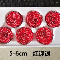 5-6cm Chanson Series Black Border Color Changing Rose Everlasting Flower Eyeliner Rose Christmas Mothers Day Gift with Flowers