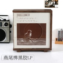 Black walnut vinyl LP record storage rack 12-inch vinyl record storage K box nostalgic acrylic CD rack solid