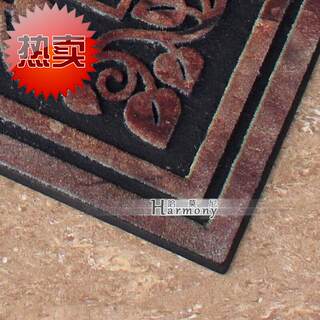 Foyer-fußmatte zum abreiben von schmutz und dekontamination, eingangstür-u-port-antirutschmatte, verdickte europäische gummi-bodenmatte, eingangs-wohnzimmerboden