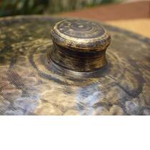 Old-fashioned bronze black closed-mouth cymbals hand-made antique pure copper black A cymbals band gongs and drums cymbals complete band set