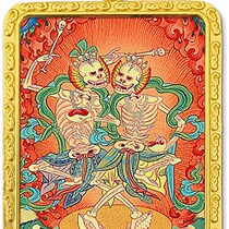 New product: corpse forest master corpse forest father master Gawu box portable pocket small thangka equipped with Tibetan scripture pendant car hanging