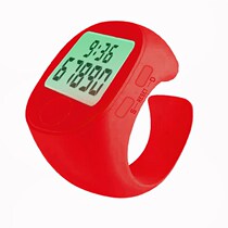 New gift box ring bracelet silent counter finger clock with light reading silent ring counter