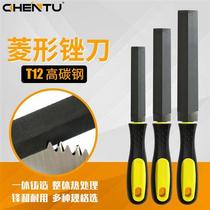 New product shaping file shaping file saw file hair rubbing professional steel crimp grinding iron V rubbing hand sawing rhombus