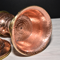 Sufa Pure Copper Butter Lamp Holder Nepalese Gold-plated Hand-carved Buddha Lamp Ever-Bright Lamp Windproof Lampshade