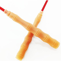 Single-head diabolo pole beef tendon handle fiberglass pole oblique hole copper head elastic soft handle handle cover pole