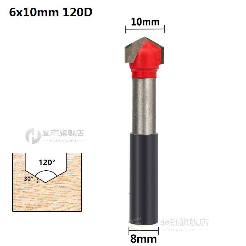 *6mm 8mm Router Bit V shape Groove Milling Cutter Woodworkin