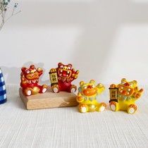 Direct selling new product Baifengshiye stone lion living room desktop home accessories cute little lion office pendant