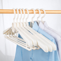 Plastic telescopic clothes hanger extended and rotatable adult household shoulder width traceless non-slip thickened clothes drying rack for wet and dry use