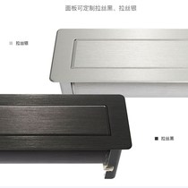 Brushed aluminum integrated panel electric flip desktop socket automatic rotating multimedia interface cable box power strip
