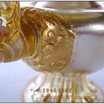 Sufa imported from Nepal Buddhist temple offerings gilt silver water purification bottle Wenba pot large size with spout