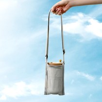 Convenient carrying bag cover for water cups carrying P kettles and mineral water when going out cross-body protective cover universal portable storage with rope