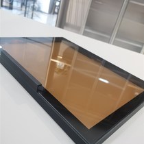 Customized minimalist glass cabinet door aluminum o frame glass laminate wardrobe bookcase wine cabinet hidden frame glass door factory direct sale