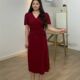 大码女装连衣裙女胖MM夏装孕妇遮肚子巨显瘦妈妈礼服气质红色长裙