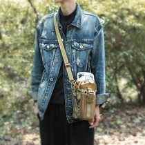 Multifunctional portable kettle thermos cup cover tactical kettle bag outdoor sports large capacity diagonal portable sundries