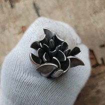 Tangyuan chisel with grass head hand-twisted chisel A flower-engraved silver chisel jewelry tool special chisel with Tang grass pattern