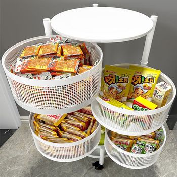 Rotary storage rack kitchen supplies corner rack y floor multi-layer multi-functional 360 degree fruit and vegetable storage rack