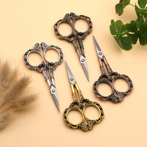 Retro small scissors household handmade scissors thread cutting sewing scissors large sewing scissors high-end left-handed scissors