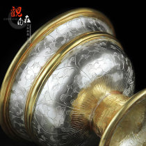 Nepal a pure copper gilt silver offering cup Tibetan carved eight water supply bowl household Buddhist temple offering Buddha ornaments 1