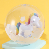 Internet celebrity unicorn inflatable beach ball baby water ball water sequin plastic toy ball photo arrangement props