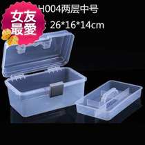 Hot-selling transparent plastic five-wire tool box household box function storage box component multi-screw gold box tool