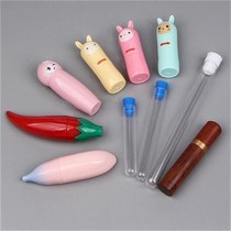Transparent storage needle bottle Cute needle barrel cartoon needle barrel sewing needle I handmade cross stitch needle blind needle storage bottle