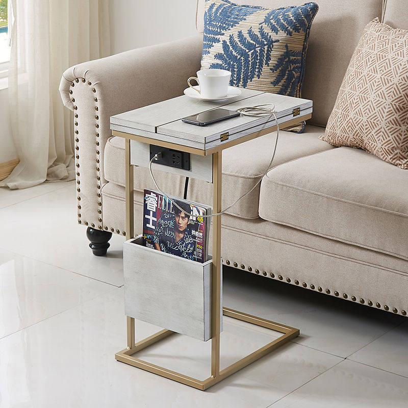 New Nordic Sofa Corner A Few Fold Modern Minima Light Extravagant Dining Room European Style Tea Table Corner Several Charging Containing Table-Taobao