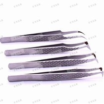 Tweezers supply high-end embossed eyelashes blooming ftib fiber tip now fiber e head tweezers hot selling in foreign trade