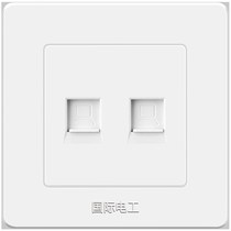 Household type 86 information dual network cable computer two-digit broadband line dual-port white panel socket