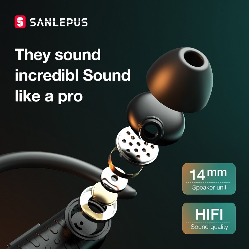 SANLE кожзаменитель S B1 TWS Беспроводные наушники Bluetooth