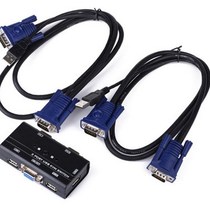 Maxtor KVM switch 2-port USB multi-computer keyboard mouse VGA switch with original cable