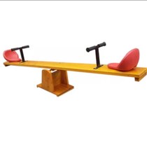 Childrens wooden seesaw park outdoor educational balance board community square double Y-saw manufacturer direct sale