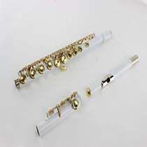 Wind instrument color flute 16 hole closed hole C key flute manufacturer white copper B tail E key white flute