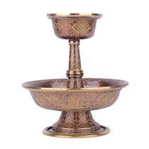 Dharma protector cup pure copper Nepalese handmade Tibetan style Buddha supplies carved eight auspicious tantric ornaments wine cup
