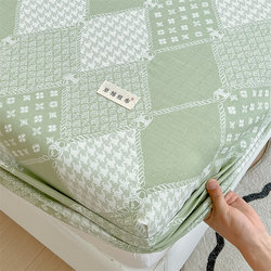 纯棉床包单件全棉加厚老s粗布床套防尘罩防滑床单床垫保护套床罩