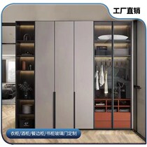 Quality imported wine cabinet sideboard door light luxury minimalist tempered glass swing door extremely narrow aluminum frame customized invisible