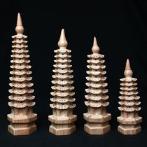 Daibao Pavilion mahogany wood carving Wenchang Pagoda p ornaments log wood carving Wenchang Pagoda home study office decoration