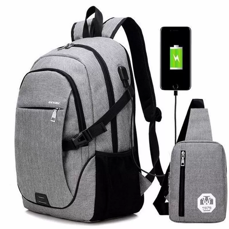 Laptop Backpack with usb school backpack bag for men's