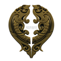 New customized high-end new Chinese door panel handle corner flower cabinet K wardrobe door panel accessories customized cabinet door panel