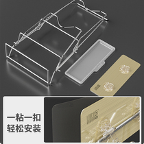 Pot lid rack wall-mounted punch-free stainless steel sticky plate storage rack universal household storage rack on the wall