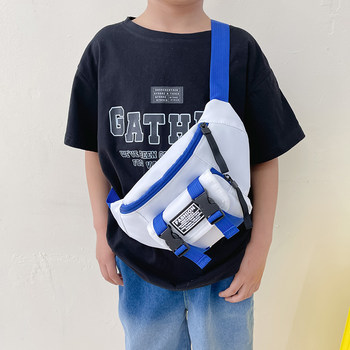 Children's bags, boys' handsome cross-body bags, korean style trendy and cool large-capacity girls' chest bags, casual outing baby waist bags