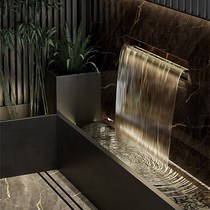 Garden waterfall stainless steel waterfall outlet landscape wall water tank water curtain wall pool water waterfall outlet