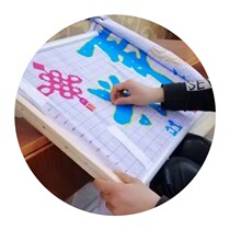 Cross woodworking shelf cross stitch shelf U hand r holdin