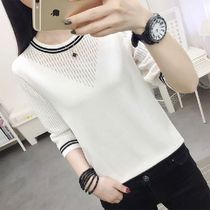 Striaped Loose Ladies Sweater Pullover 2020 Autumn Winter Ne