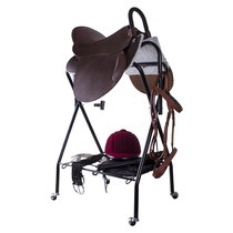 Wheeled saddle rack (two-piece pack) horse saddle rack foldable saddle rack stable supplies Lodge horse gear 8503031